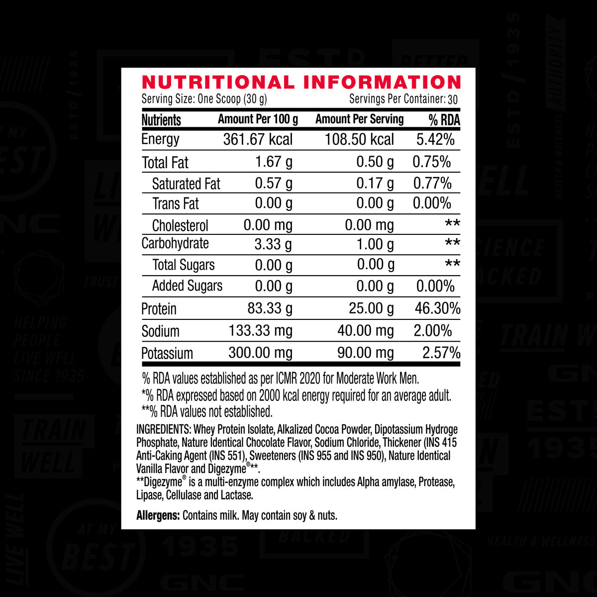 GNC AMP Pure Isolate (Low/Zero Carb)  Advanced Muscle Building To Amplify Muscle Performance